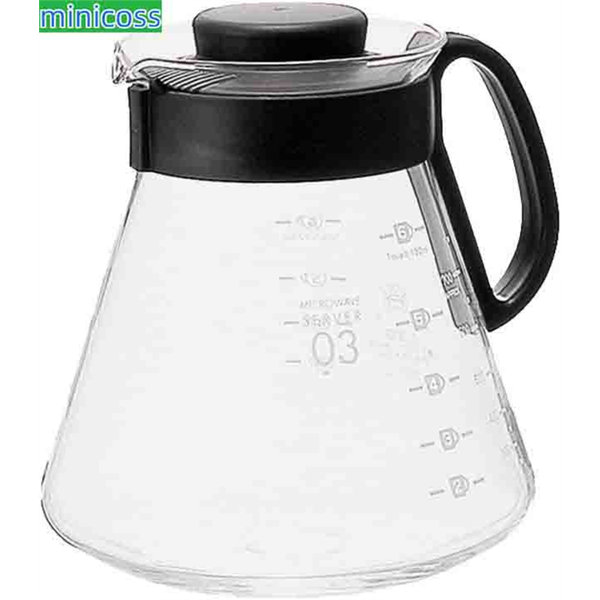 MINICOSS Glass Range Coffee Server Pour Over Carafe Microwave Safe